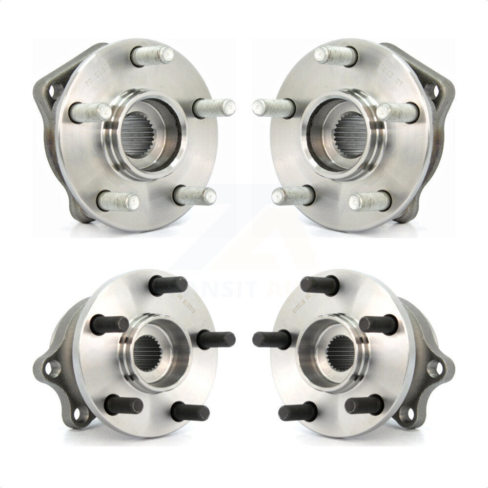 Front Rear Wheel Bearing & Hub Assembly Kit For 2005-2009 Subaru Outback Legacy K70-101216