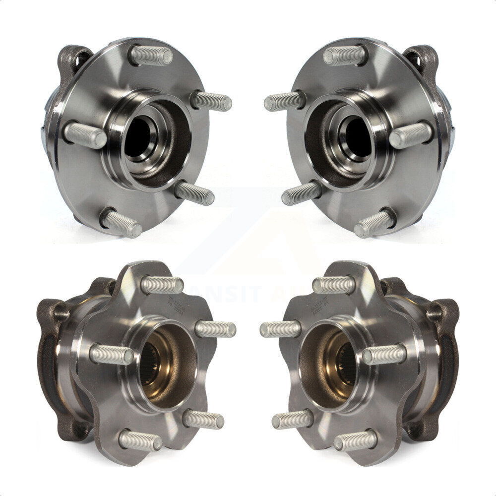 Front Rear Wheel Bearing & Hub Assembly Kit For 2006-2008 INFINITI M35 RWD K70-101992
