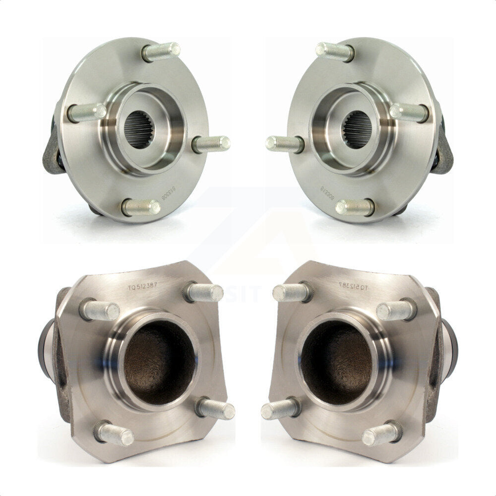 Front Rear Wheel Bearing & Hub Assembly Kit For 2007-2011 Nissan Versa Non-ABS K70-101275