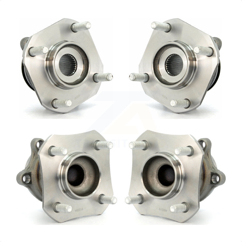 Front Rear Wheel Bearing & Hub Assembly Kit For 2007-2012 Nissan Sentra 2.0L with 4-Wheel ABS K70-101267