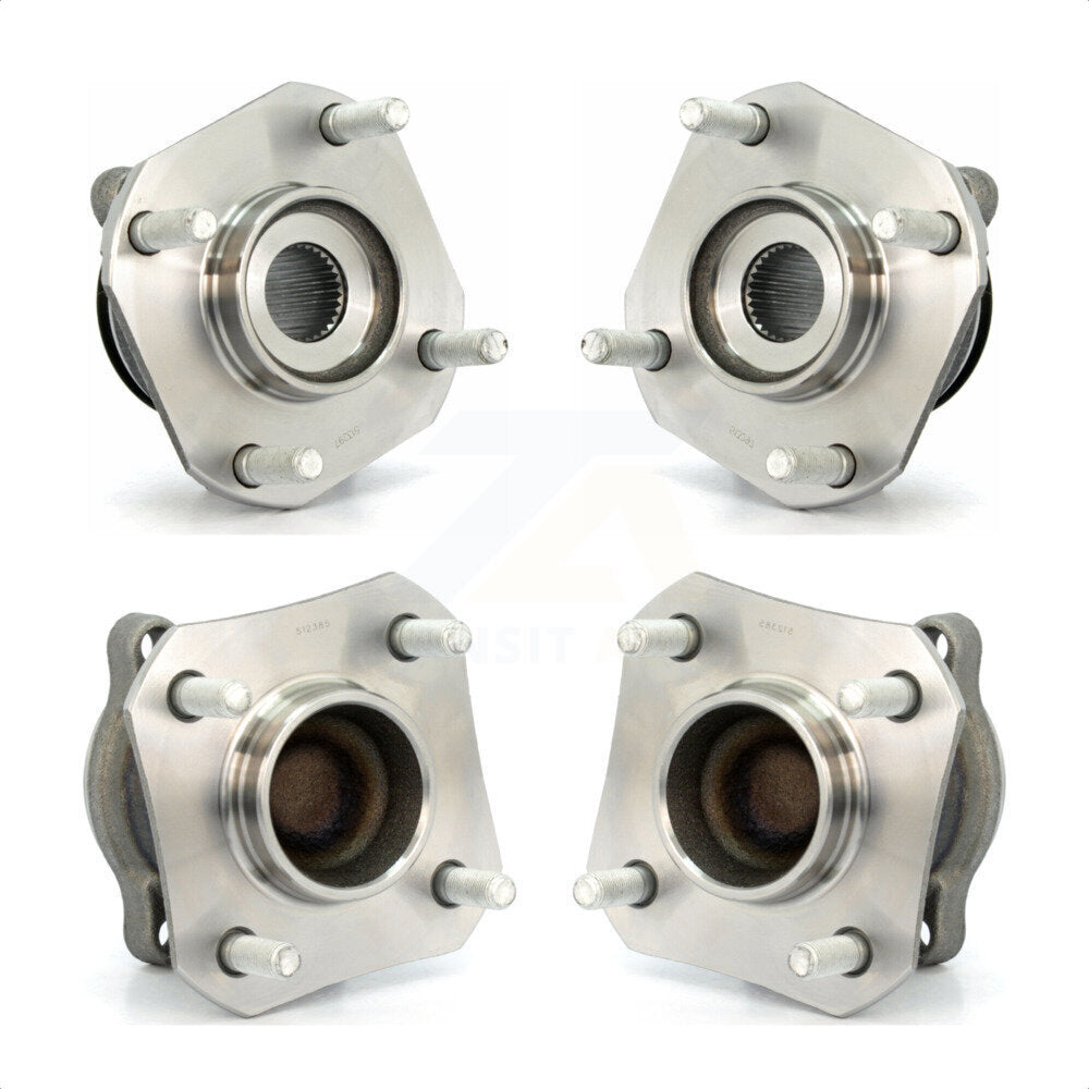 Front Rear Wheel Bearing & Hub Assembly Kit For 2007-2012 Nissan Sentra 2.0L with Non-ABS K70-101268