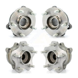Front Rear Wheel Bearing & Hub Assembly Kit For 2007 Nissan Altima 3.5L with Non-ABS K70-101850
