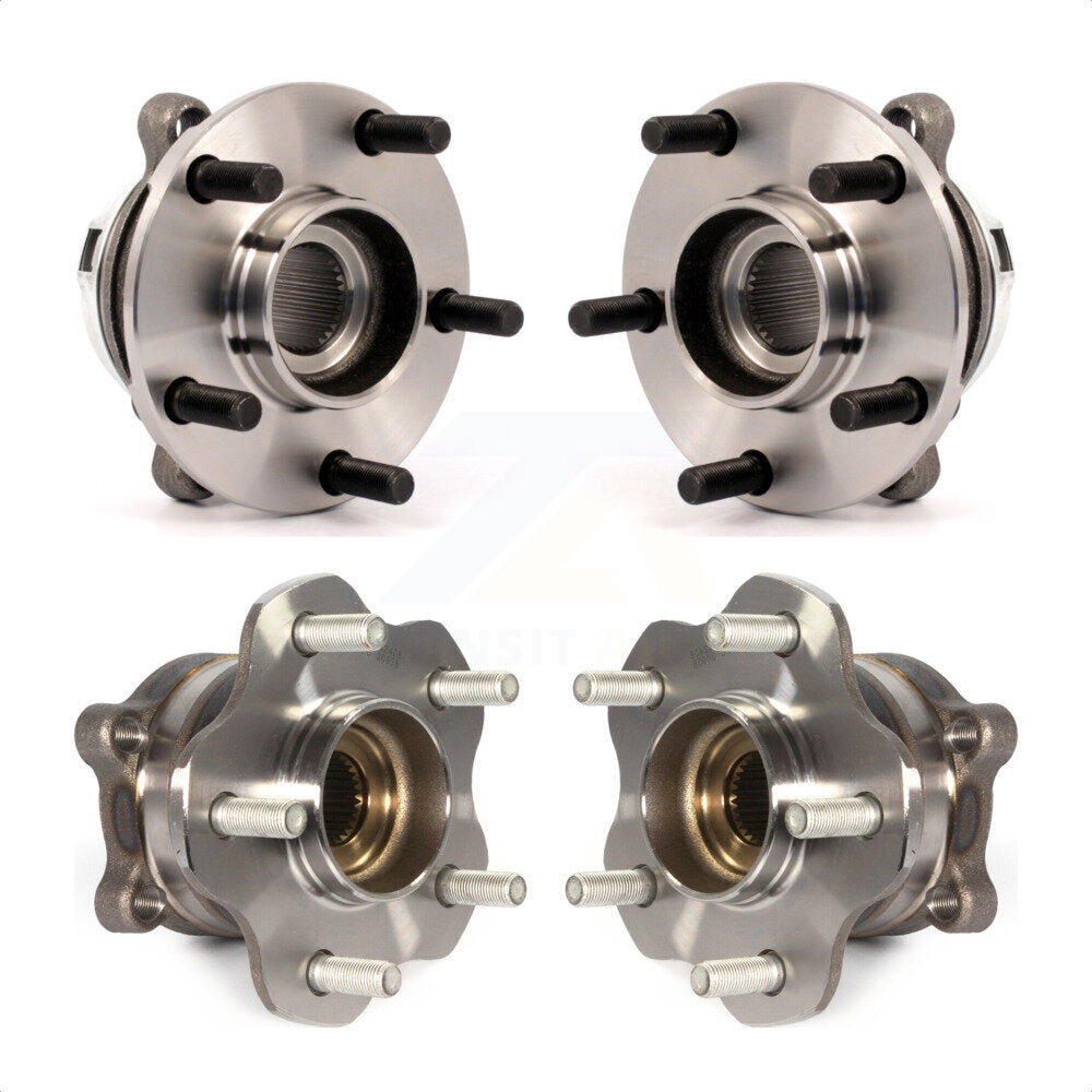 Front Rear Wheel Bearing & Hub Assembly Kit For 2009-2014 Nissan Murano AWD K70-101433