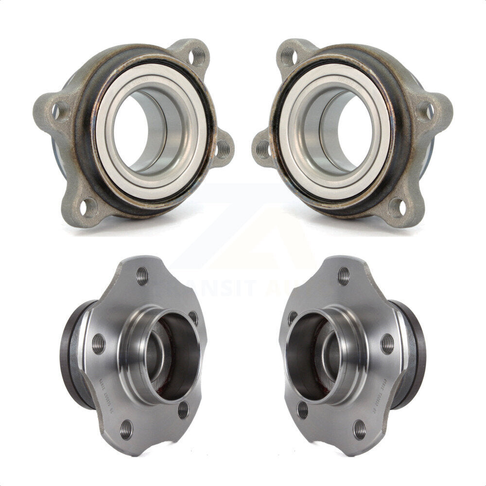 Front Rear Wheel Bearing & Hub Assembly Kit For 2009 Audi A4 Quattro Convertible With 32mm Inner Diameter K70-101834