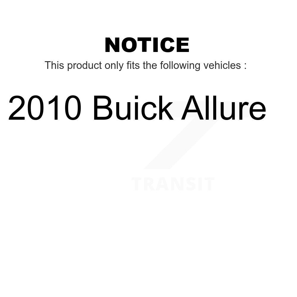 Front Rear Wheel Bearing & Hub Assembly Kit For 2010 Buick Allure K70-101424