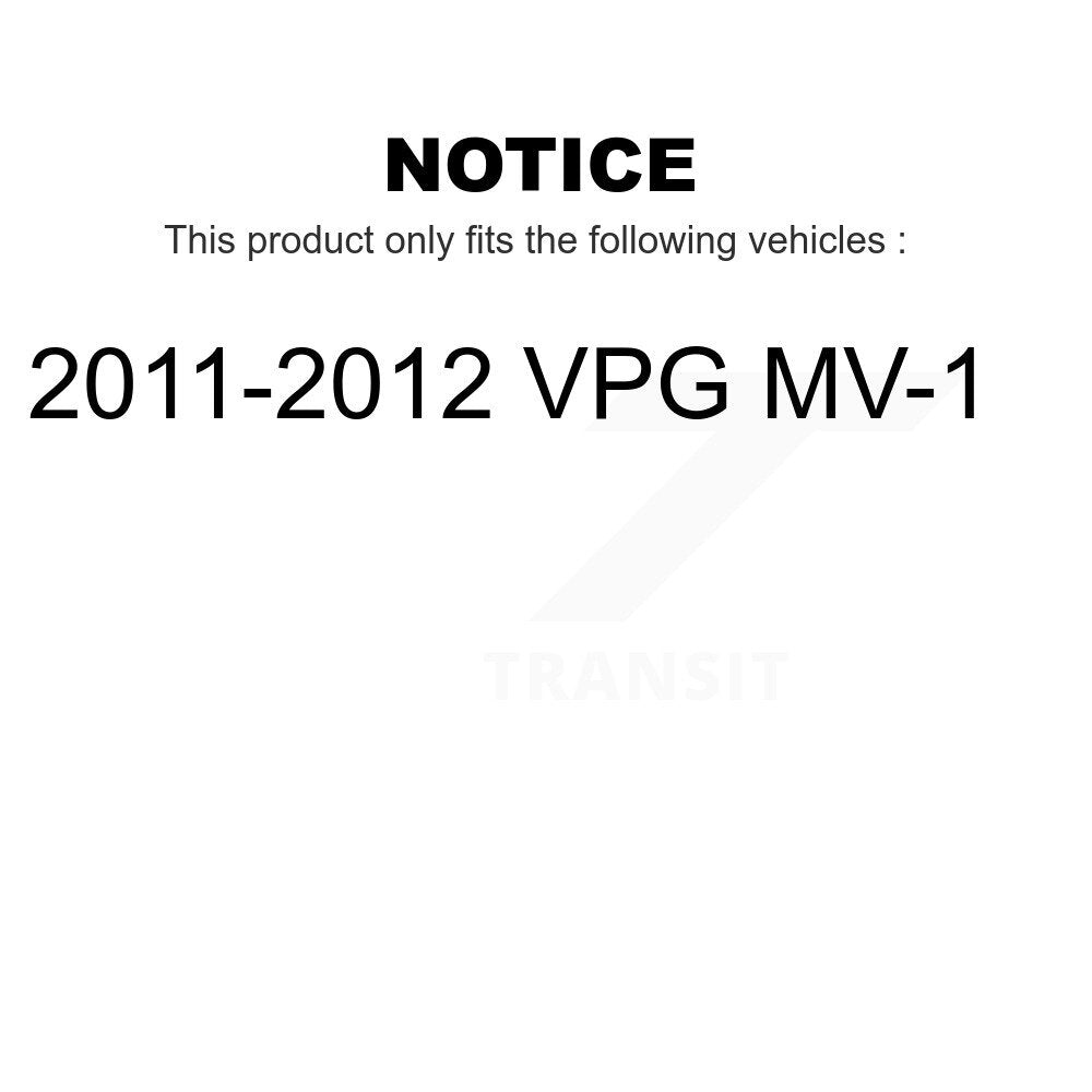 Front Rear Wheel Bearing & Hub Assembly Kit For 2011-2012 VPG MV-1 K70-101754