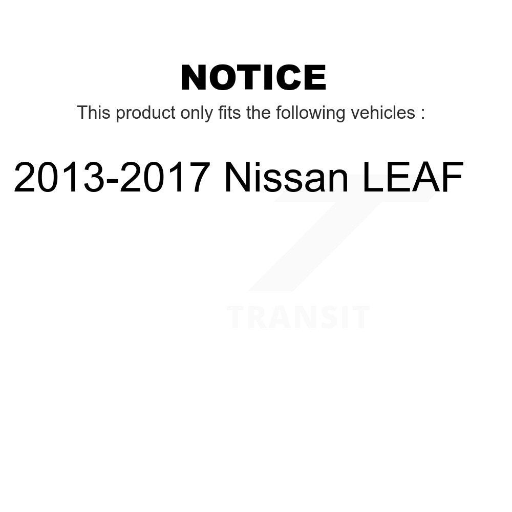 Front Rear Wheel Bearing & Hub Assembly Kit For 2013-2017 Nissan LEAF K70-101463