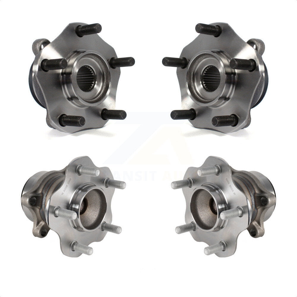 Front Rear Wheel Bearing & Hub Assembly Kit For 2013-2017 Nissan LEAF K70-101463