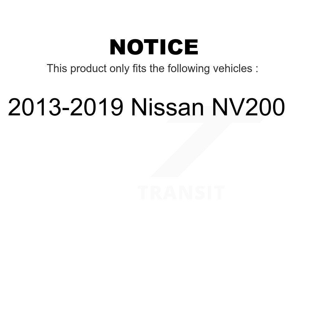 Front Rear Wheel Bearing & Hub Assembly Kit For 2013-2019 Nissan NV200 K70-101934