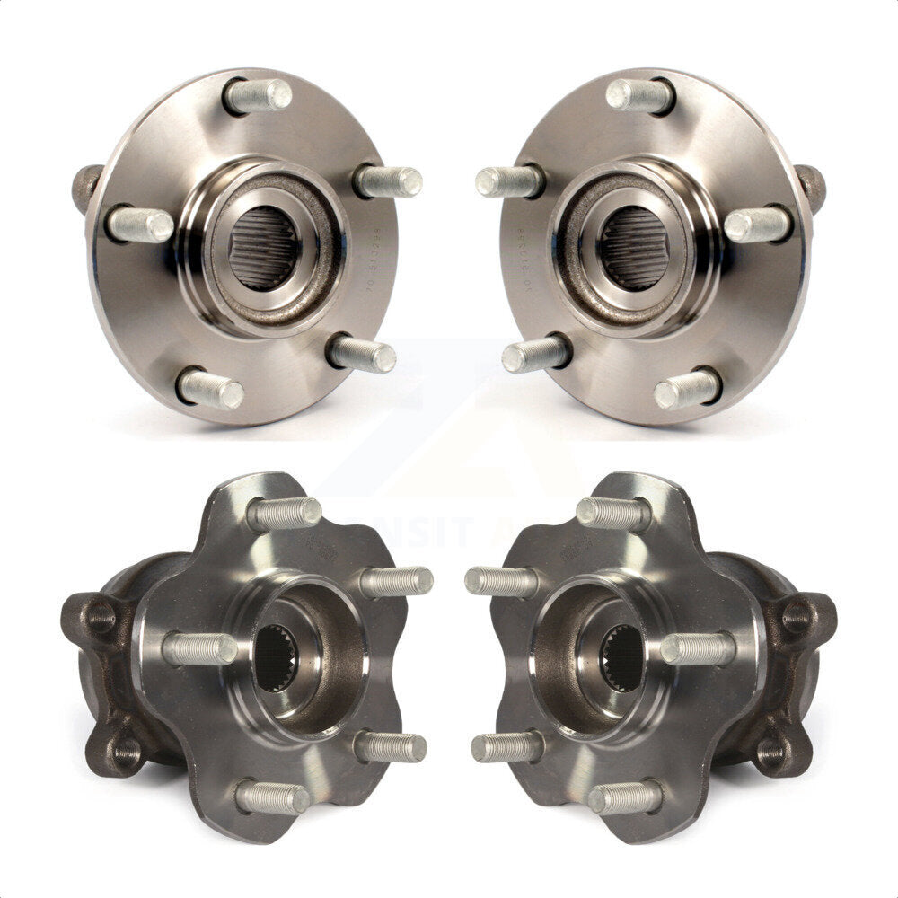 Front Rear Wheel Bearing & Hub Assembly Kit For 2014-2015 Nissan Rogue Select AWD K70-101357