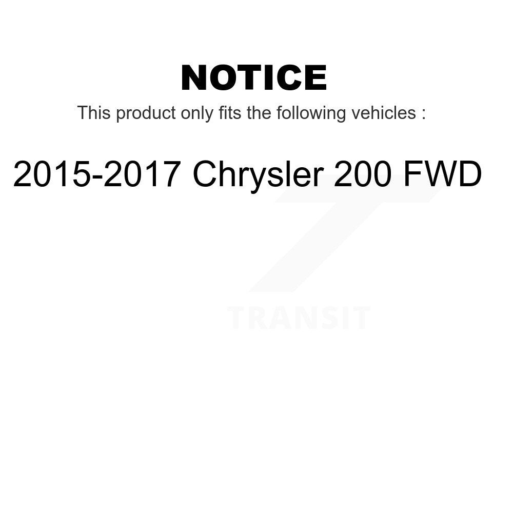 Front Rear Wheel Bearing & Hub Assembly Kit For 2015-2017 Chrysler 200 FWD K70-101458