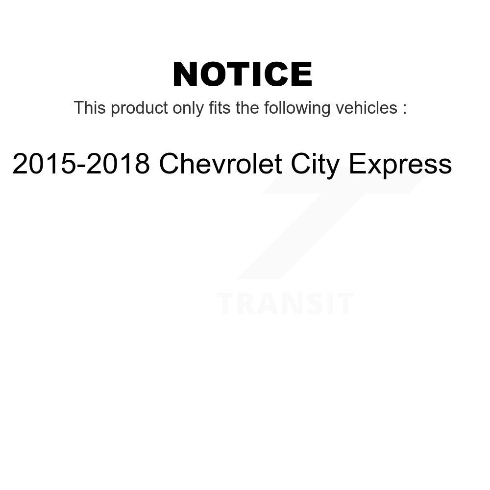 Front Rear Wheel Bearing & Hub Assembly Kit For 2015-2018 Chevrolet City Express K70-101439