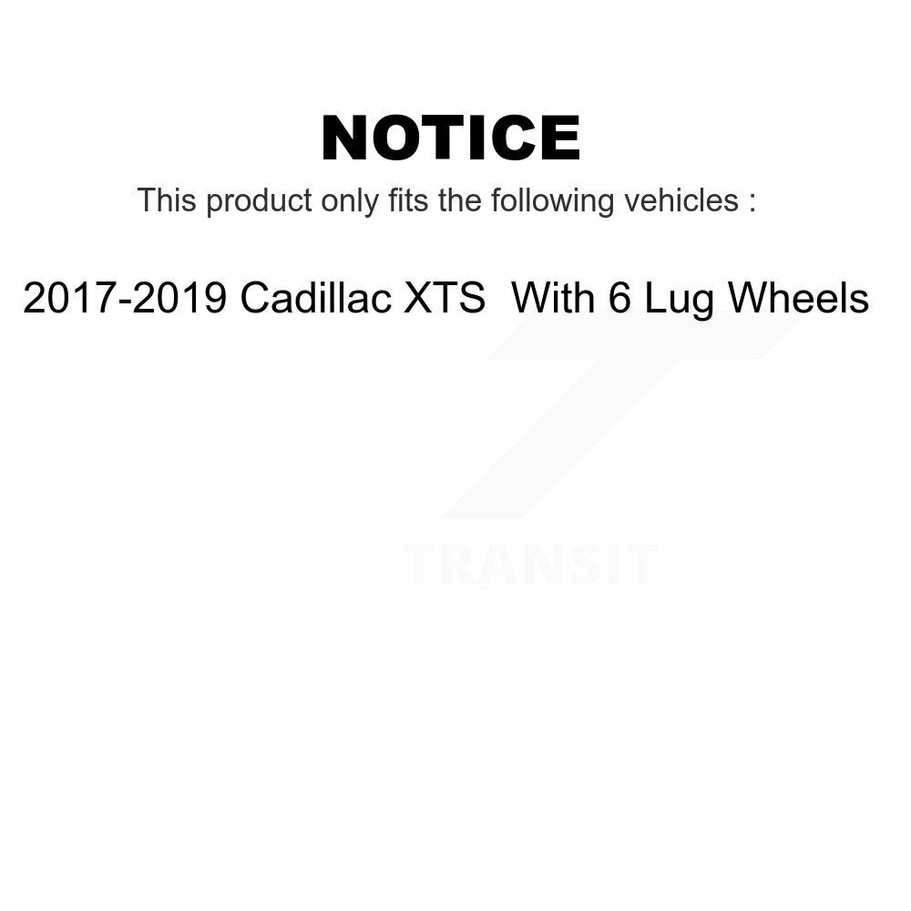Front Rear Wheel Bearing & Hub Assembly Kit For 2017-2019 Cadillac XTS With 6 Lug Wheels K70-101736