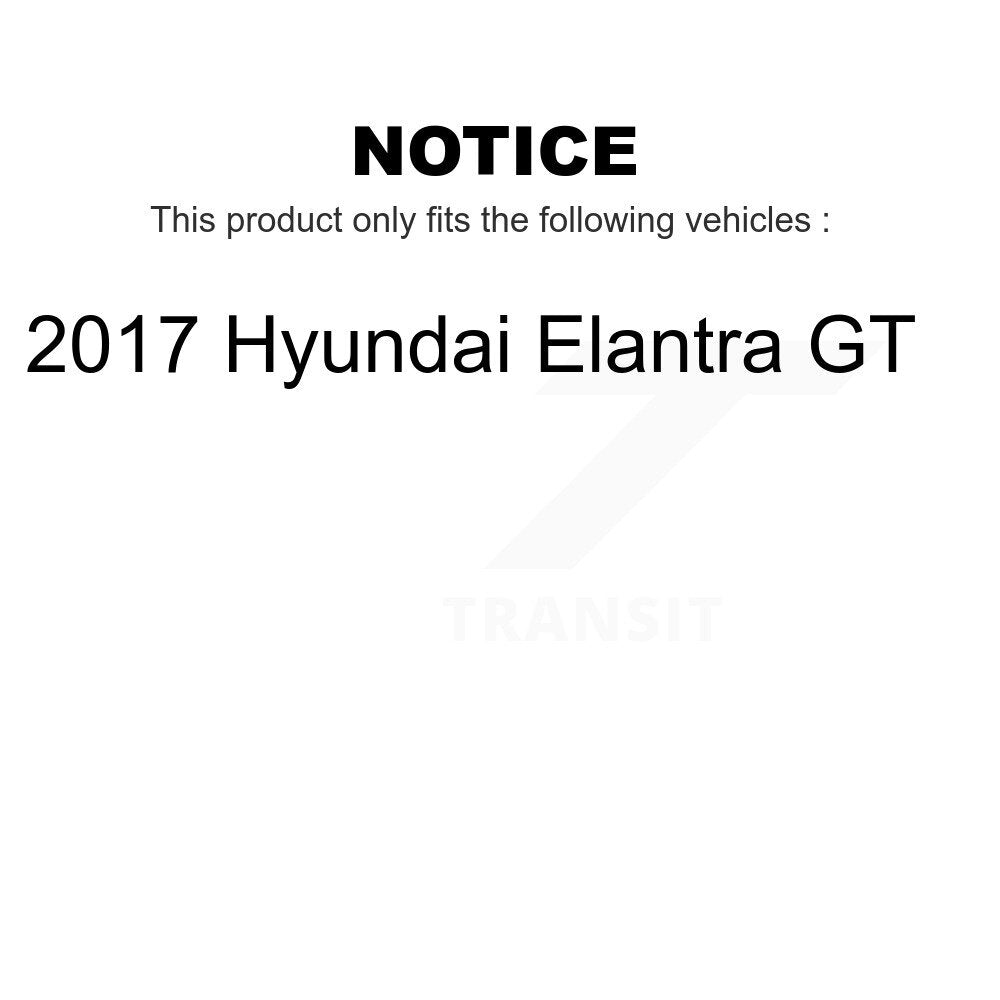 Front Rear Wheel Bearing & Hub Assembly Kit For 2017 Hyundai Elantra GT K70-101471