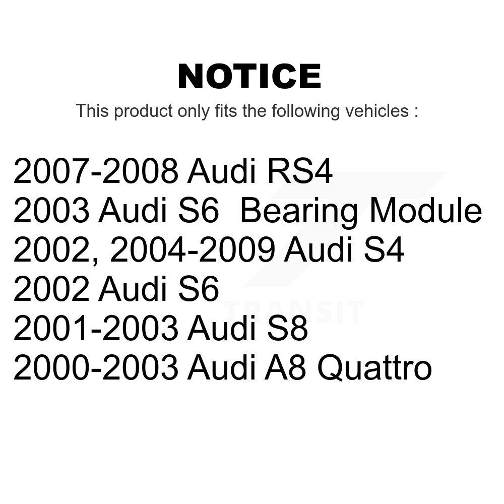 Front Rear Wheel Bearing & Hub Assembly Kit For Audi S4 RS4 A8 Quattro S8 S6 K70-101749