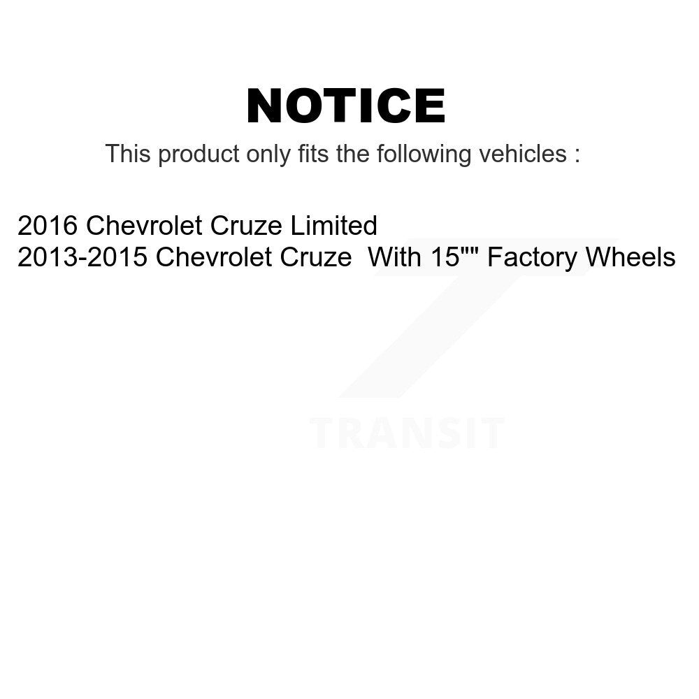 Front Rear Wheel Bearing & Hub Assembly Kit For Chevrolet Cruze Limited K70-101815