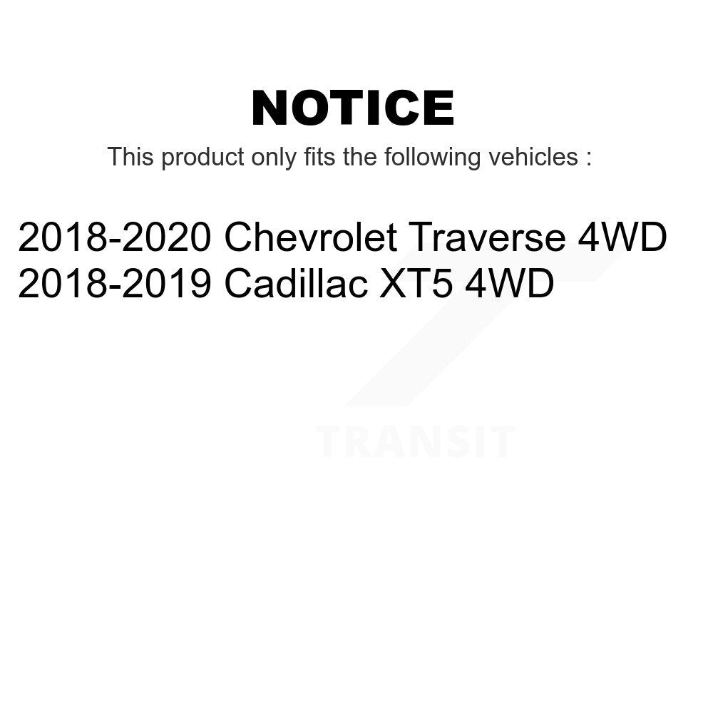 Front Rear Wheel Bearing & Hub Assembly Kit For Chevrolet Traverse Cadillac XT5 4WD K70-101814