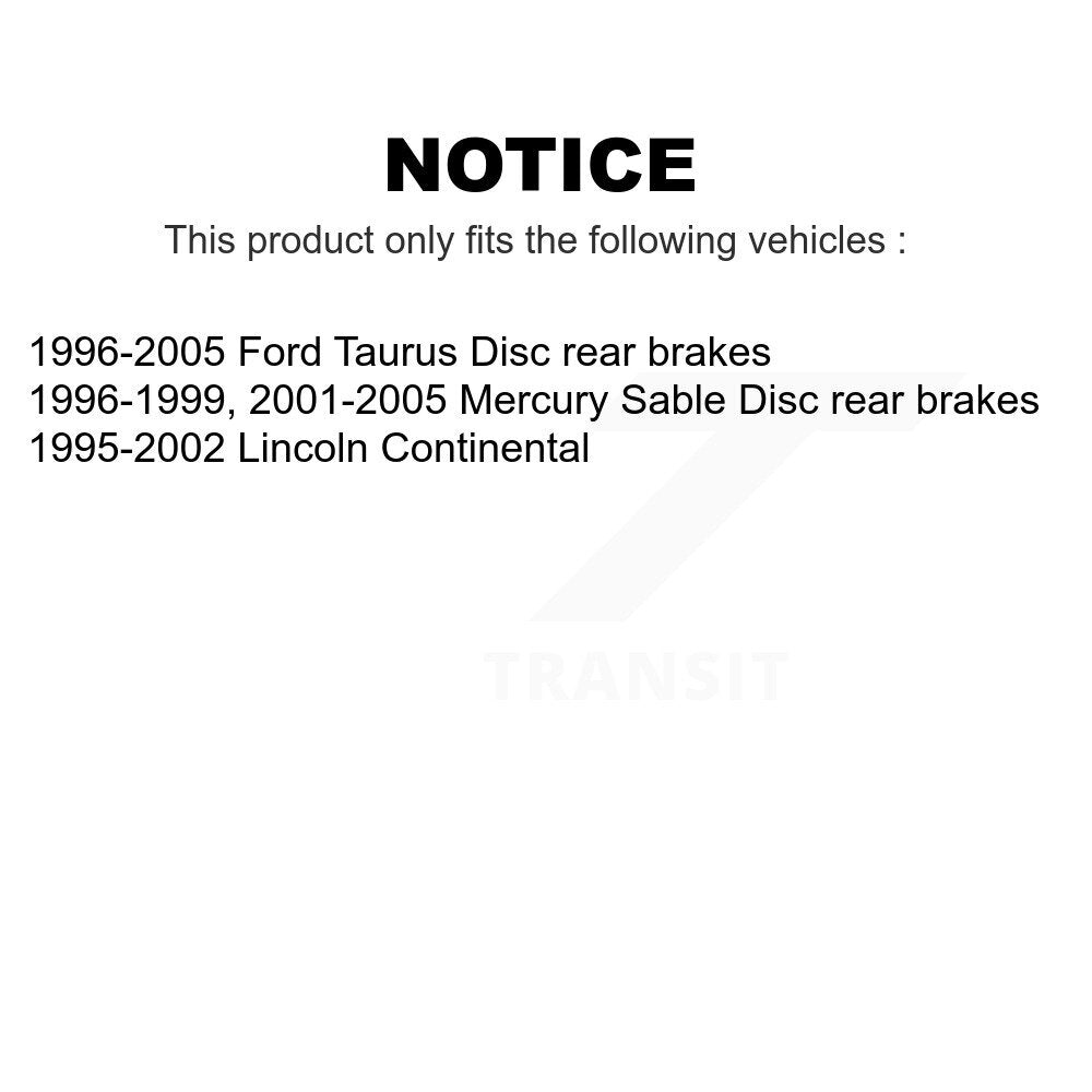 Front Rear Wheel Bearing & Hub Assembly Kit For Ford Taurus Mercury Sable Lincoln Continental K70-101167