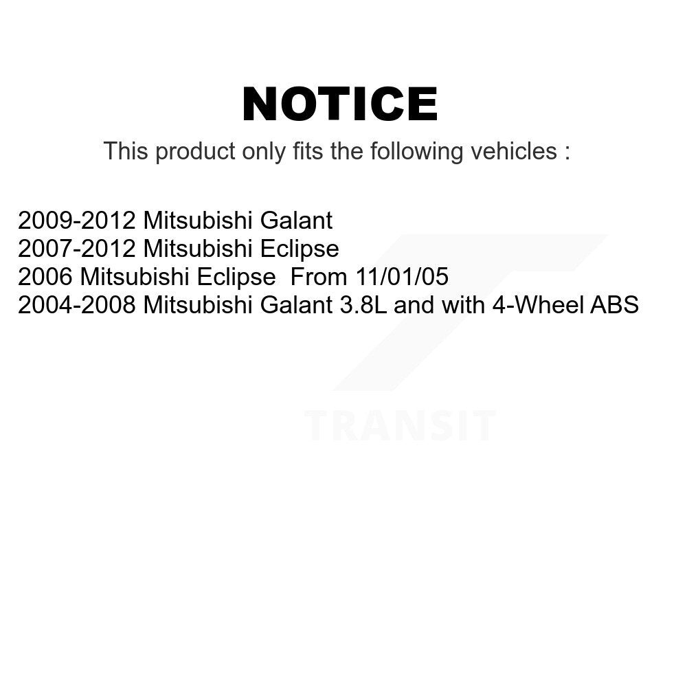 Front Rear Wheel Bearing & Hub Assembly Kit For Mitsubishi Galant Eclipse K70-101213