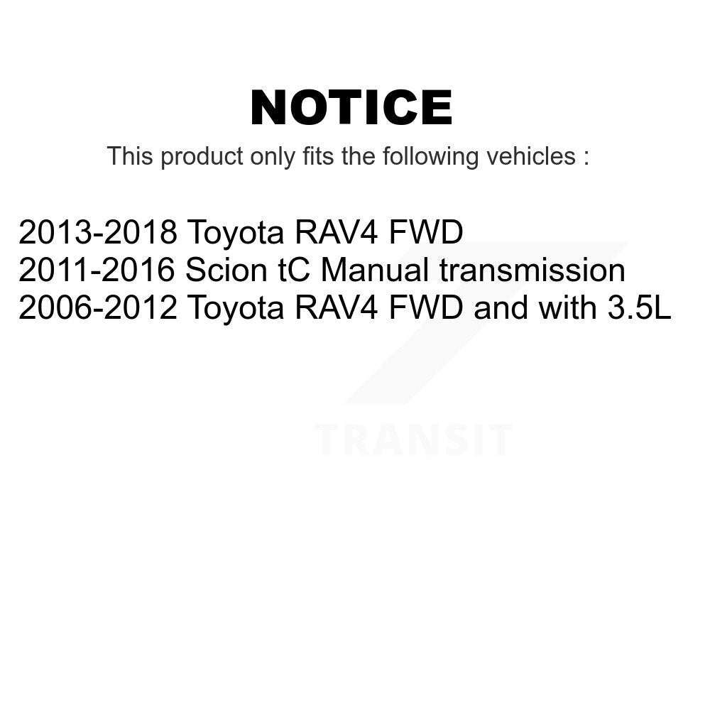 Front Rear Wheel Bearing & Hub Assembly Kit For Toyota RAV4 Scion tC K70-101246