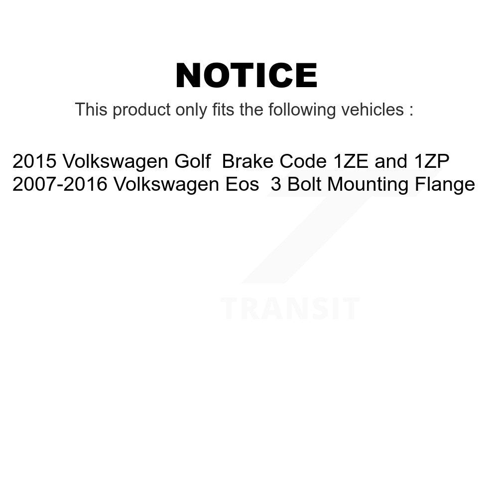 Front Rear Wheel Bearing & Hub Assembly Kit For Volkswagen Eos Golf K70-101249