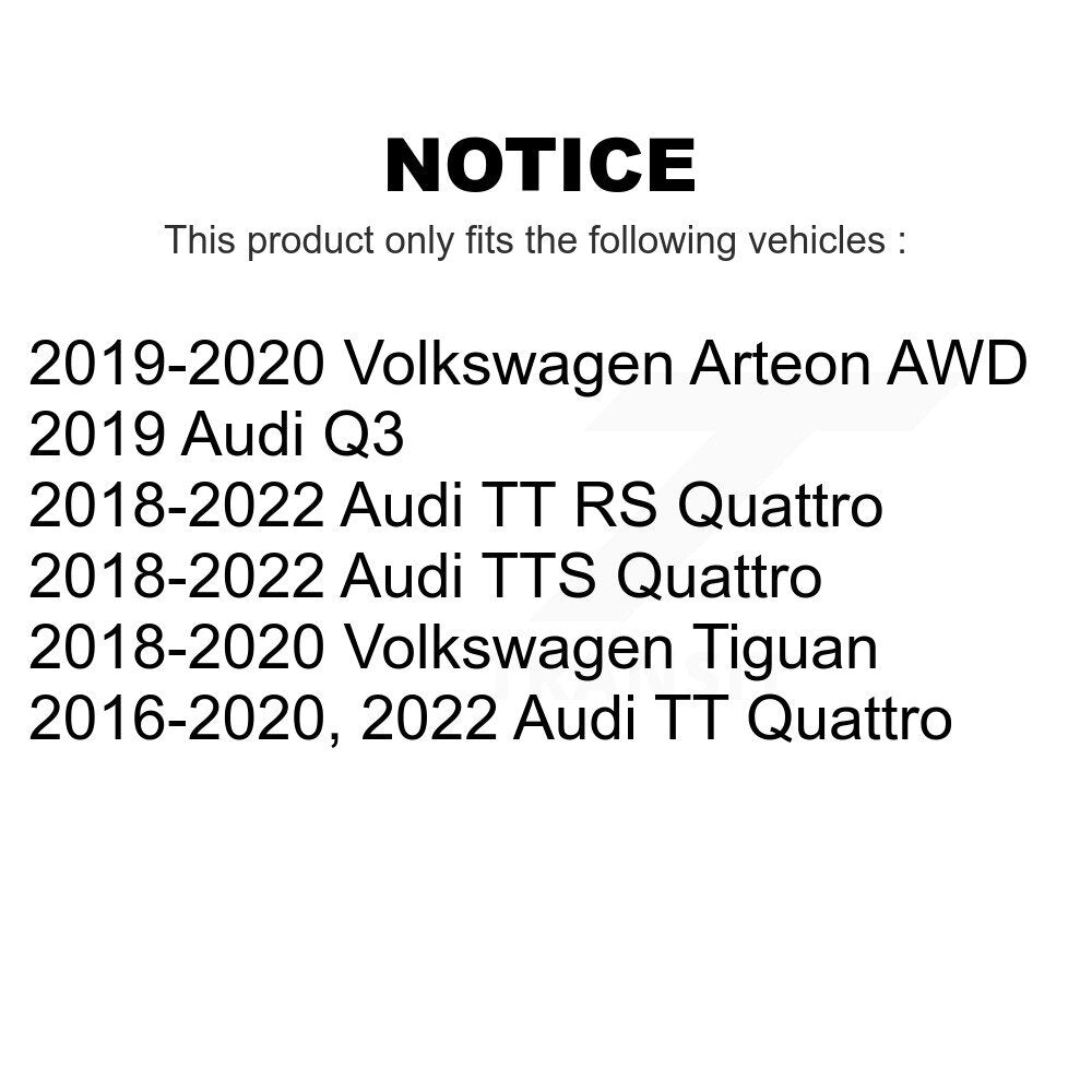 Front Rear Wheel Bearing & Hub Assembly Kit For Volkswagen Tiguan Audi Q3 TT Quattro Arteon RS TTS K70-101732