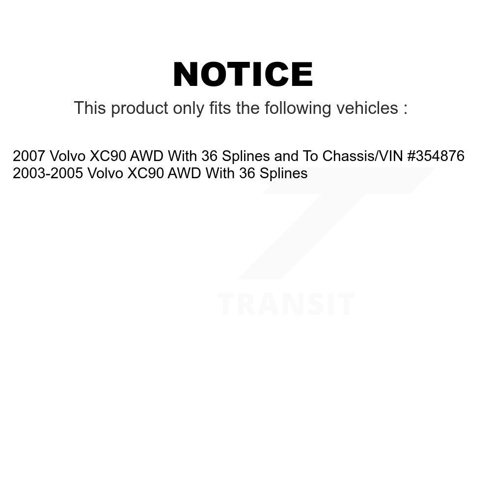 Front Rear Wheel Bearing & Hub Assembly Kit For Volvo XC90 AWD K70-101206