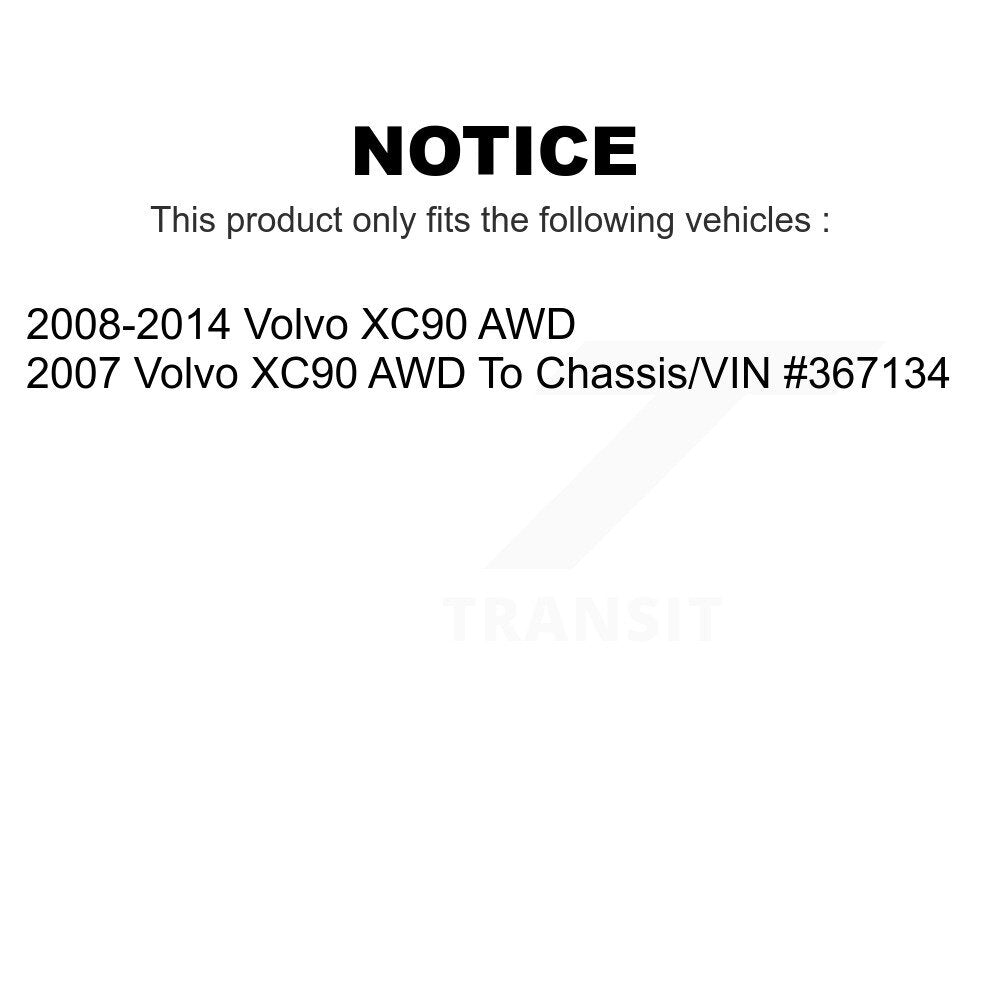 Front Rear Wheel Bearing & Hub Assembly Kit For Volvo XC90 AWD K70-101473