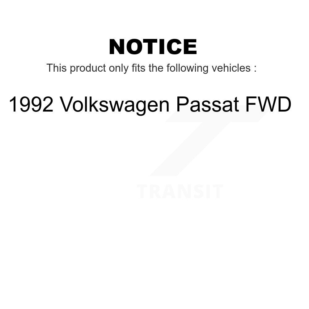 Front Rear Wheel Bearing Kit For 1992 Volkswagen Passat FWD K70-101129