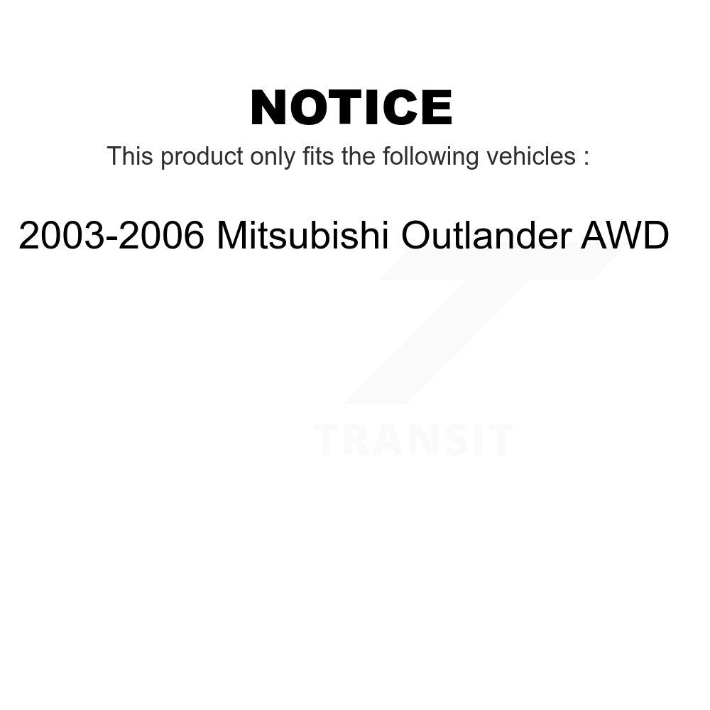 Front Rear Wheel Bearing Kit For 2003-2006 Mitsubishi Outlander AWD K70-101142