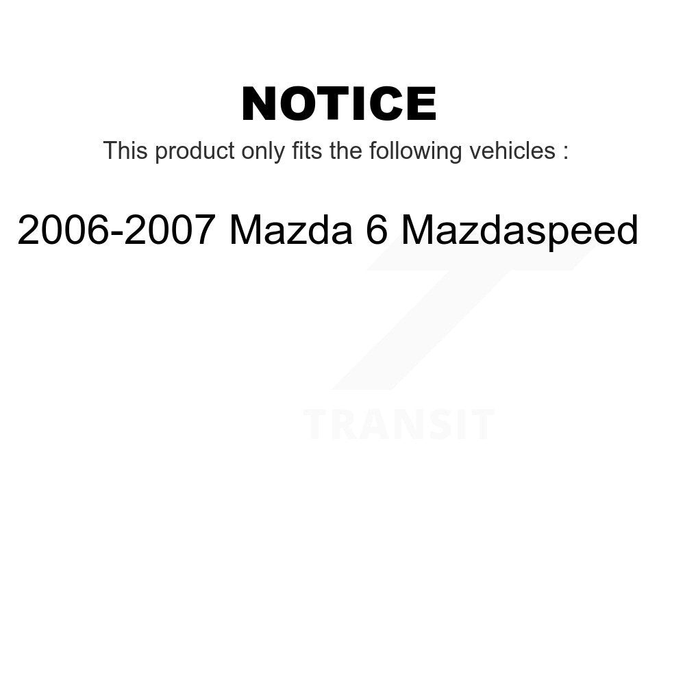 Front Rear Wheel Bearing Kit For 2006-2007 Mazda 6 Mazdaspeed K70-101138