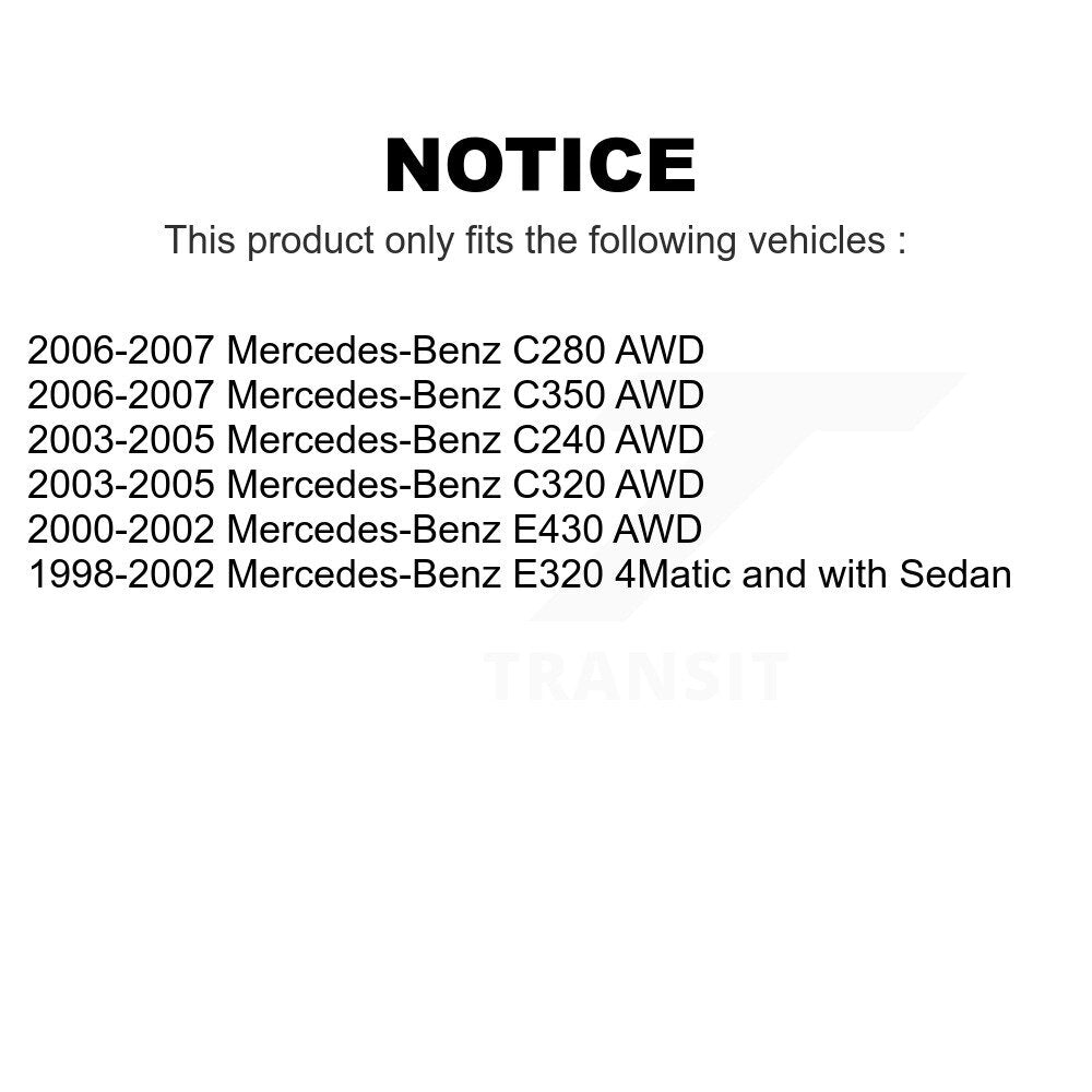 Front Rear Wheel Bearing Kit For Mercedes-Benz E320 C240 C280 C320 E430 C350 K70-101724