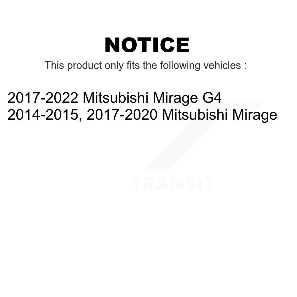 Front Rear Wheel Bearing Kit For Mitsubishi Mirage G4 K70-101445