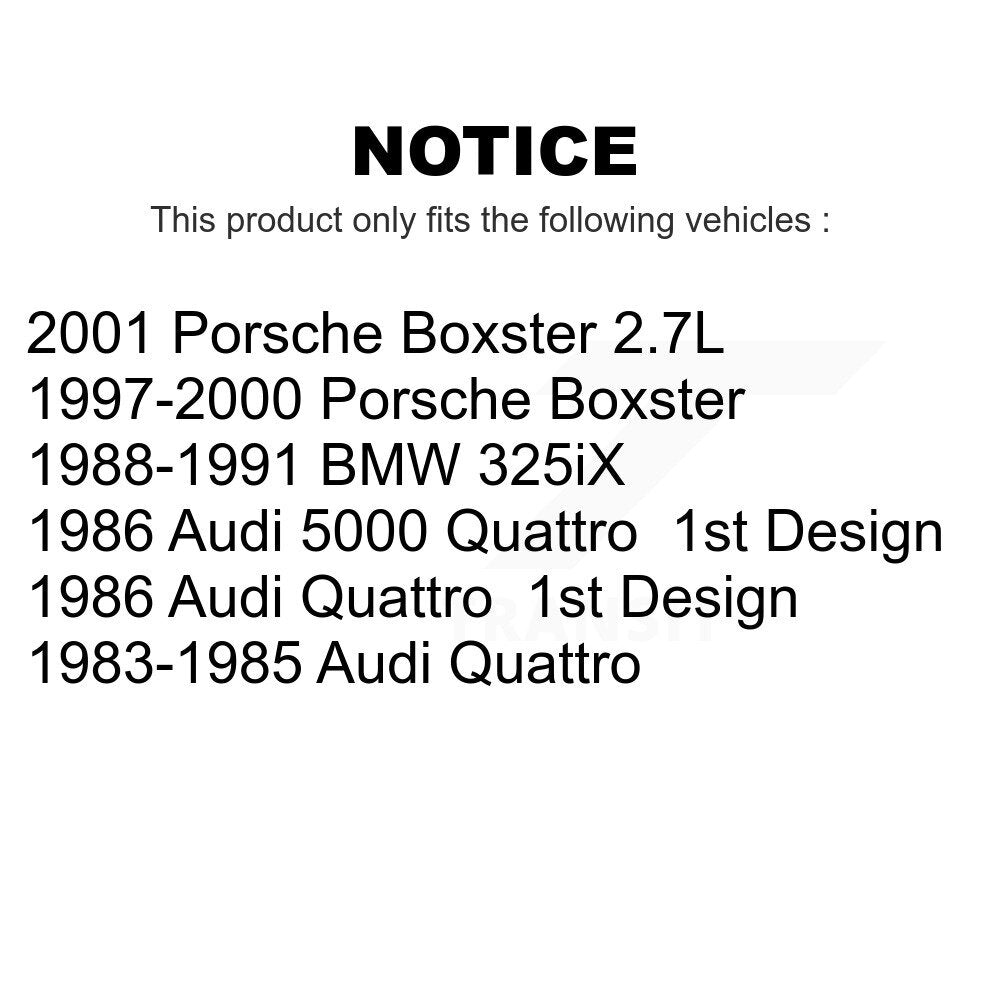 Front Rear Wheel Bearing Kit For Porsche Boxster BMW 325iX Audi Quattro 5000 K70-101719