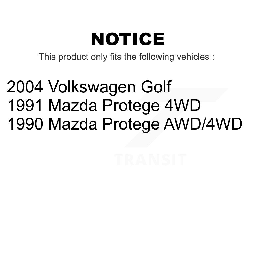 Front Rear Wheel Bearing Kit For Volkswagen Golf Mazda Protege K70-101729