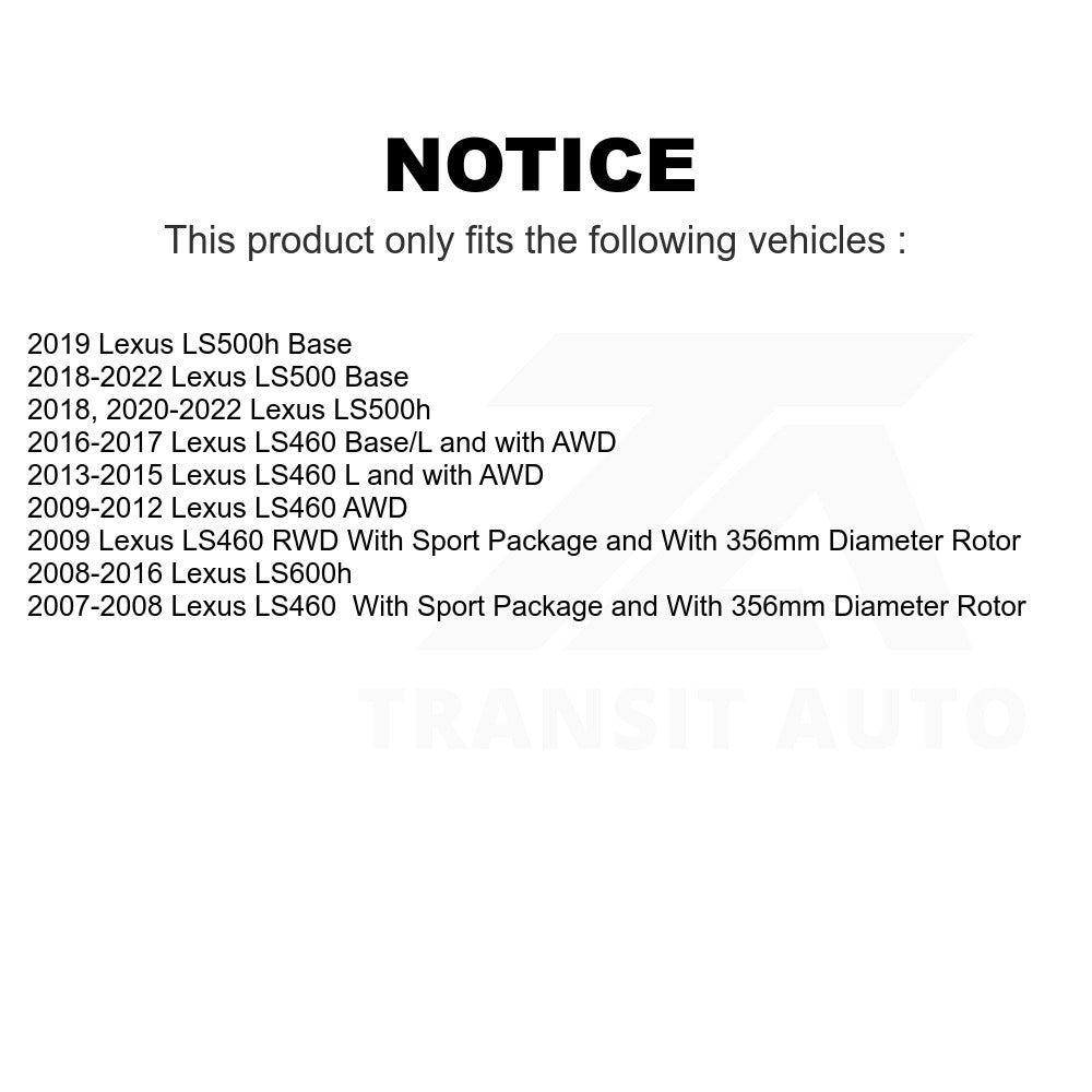 Front Right Disc Brake Rotor GCR-980565 For Lexus LS460 LS500 LS600h LS500h