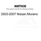 Front Right Lower Suspension Control Arm Ball Joint Assembly 72-CK620559 For 2003-2007 Nissan Murano