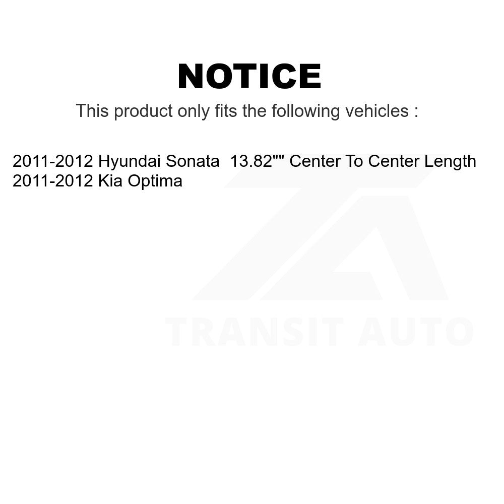 Front Right Suspension Stabilizer Bar Link Kit 72-K750610 For 2011-2012 Hyundai Sonata Kia Optima