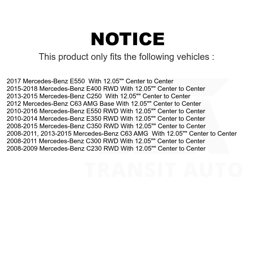 Front Right Suspension Stabilizer Bar Link Kit TOR-K750338 For Mercedes-Benz E350 C300 C250 E400 C350 E550 C63 AMG C230 With 12.05" Center to