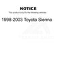 Front Right Suspension Stabilizer Bar Link Kit TOR-K90519 For 1998-2003 Toyota Sienna