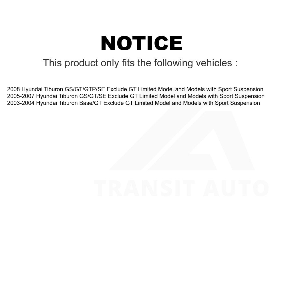 Front Right Suspension Strut Coil Spring Assembly 78A-11112 For Hyundai Tiburon Exclude GT Limited Model Models with Sport