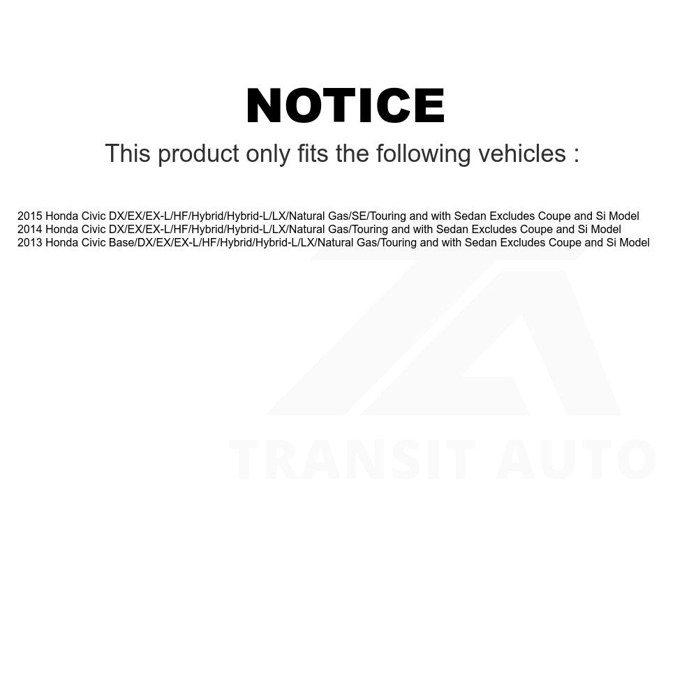 Front Right Suspension Strut Coil Spring Assembly 78A-11326 For Honda Civic Excludes Coupe Si Model