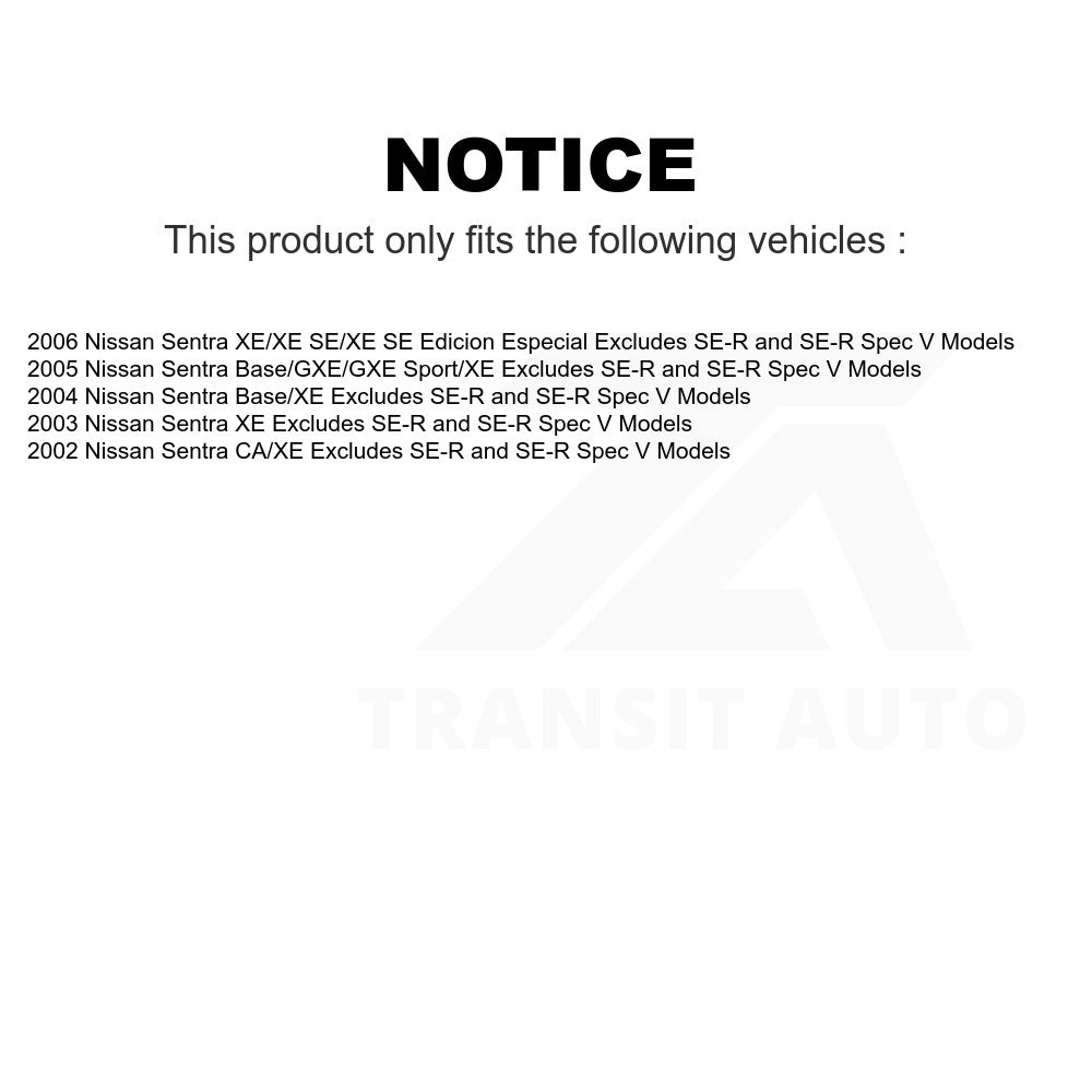 Front Right Suspension Strut Coil Spring Assembly 78A-11572 For Nissan Sentra Excludes SE-R Spec V Models