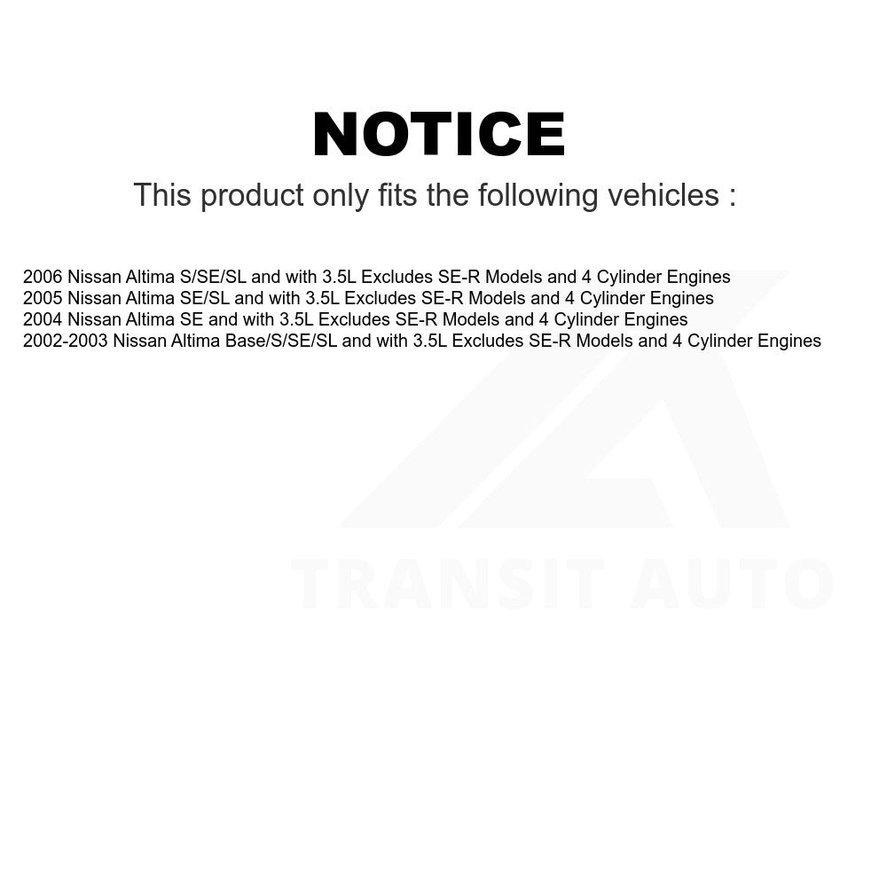 Front Right Suspension Strut Coil Spring Assembly 78A-11592 For Nissan Altima Excludes SE-R Models 4 Cylinder Engines
