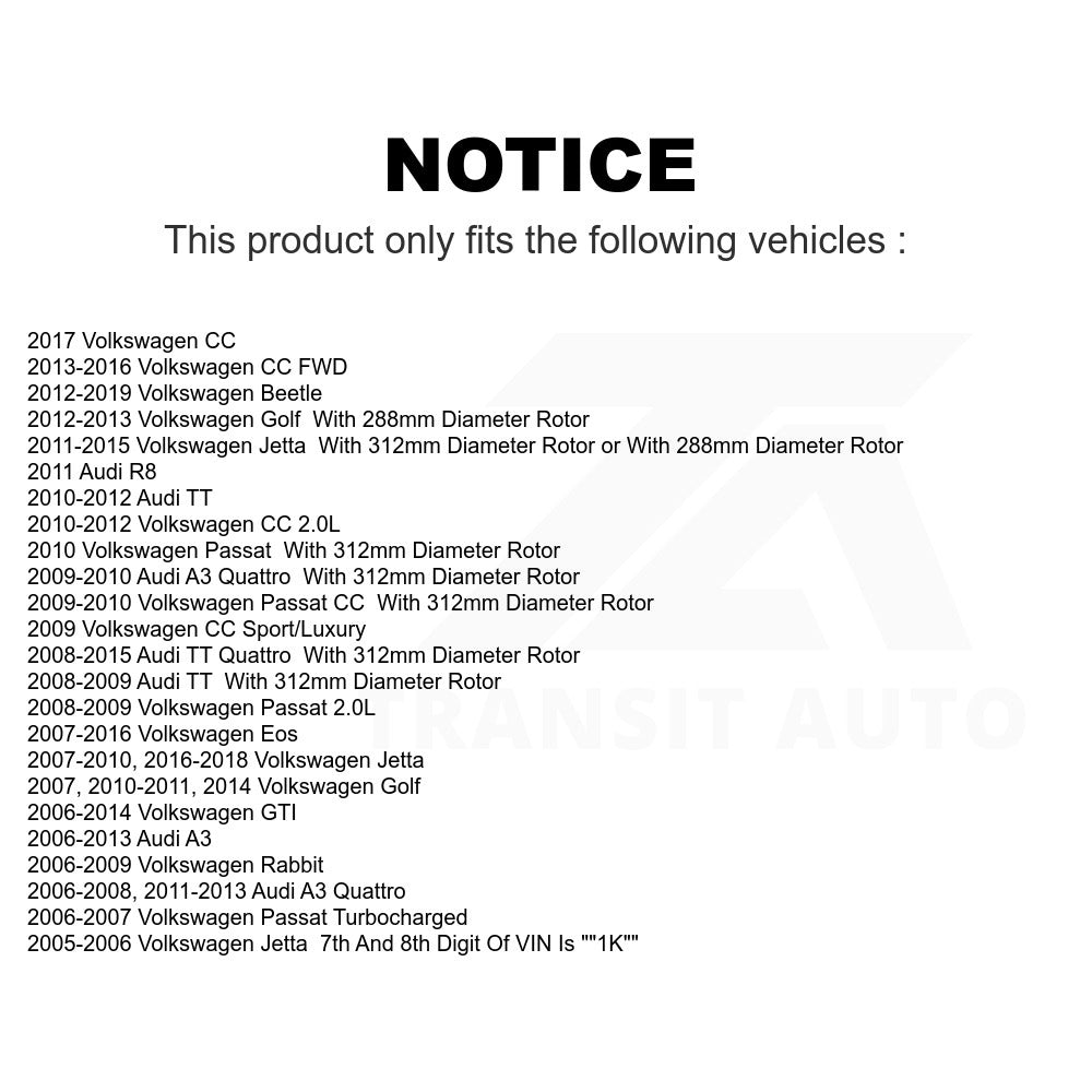 Front Semi-Metallic Disc Brake Pads NWF-PRM1107 For Volkswagen Jetta Beetle CC Passat GTI Eos Golf Audi Rabbit A3 TT Quattro R8
