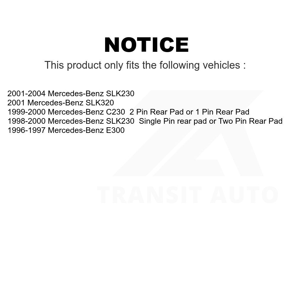 Front Semi-Metallic Disc Brake Pads NWF-PRM710 For Mercedes-Benz SLK230 C230 SLK320 E300