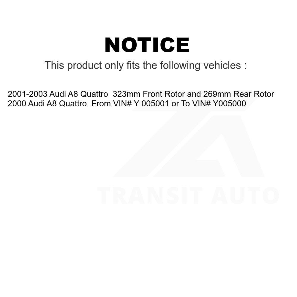 Front Semi-Metallic Disc Brake Pads NWF-PRM839 For Audi A8 Quattro