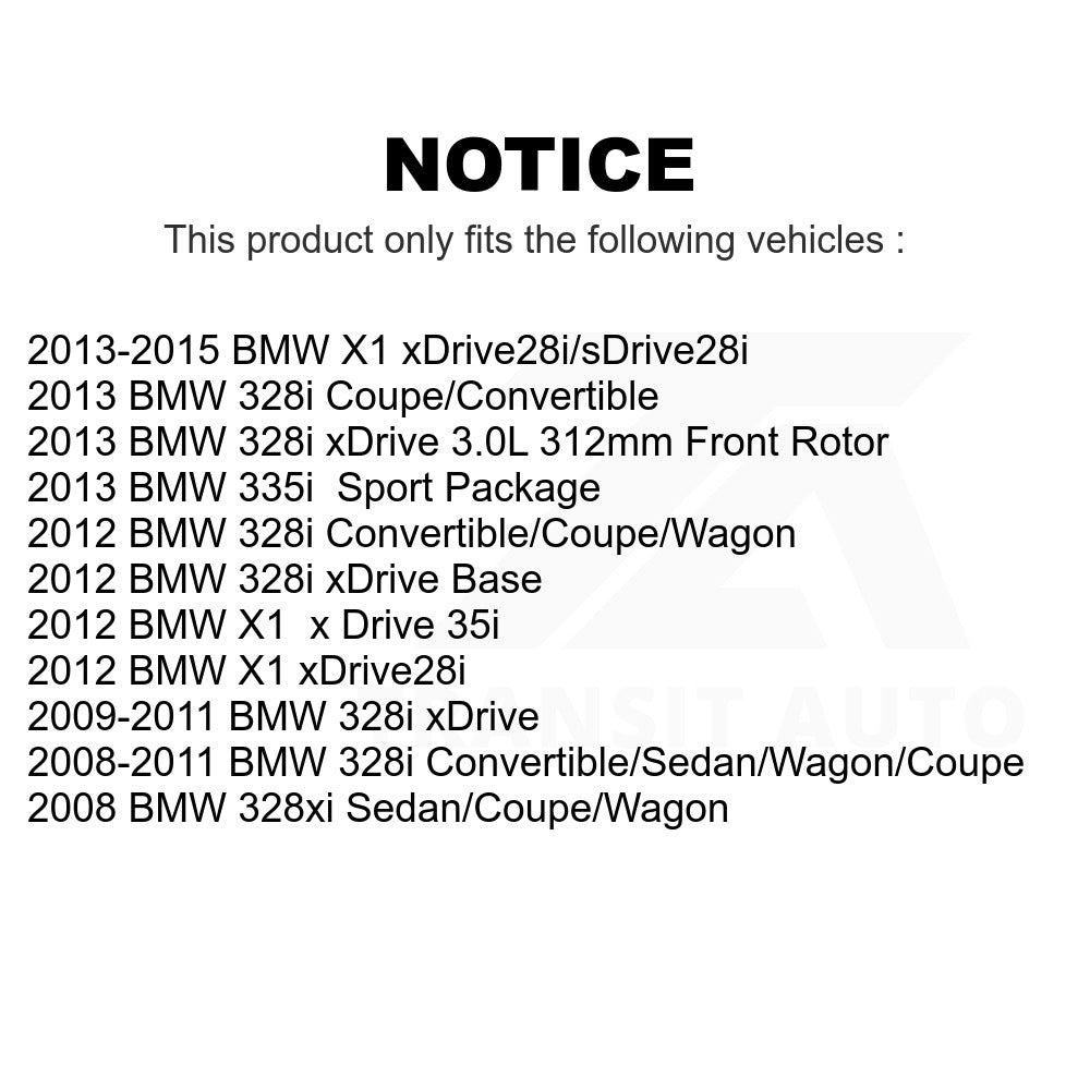 Front Semi-Metallic Disc Brake Pads NWF-PRM918A For BMW 328i xDrive X1 328xi 335i