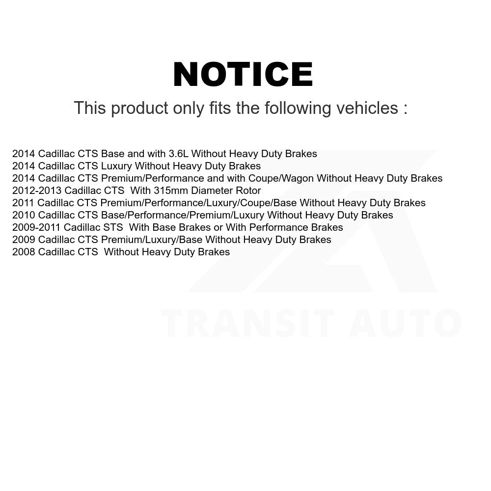 Front Semi-Metallic Disc Brake Pads PPF-D1332 For Cadillac CTS STS