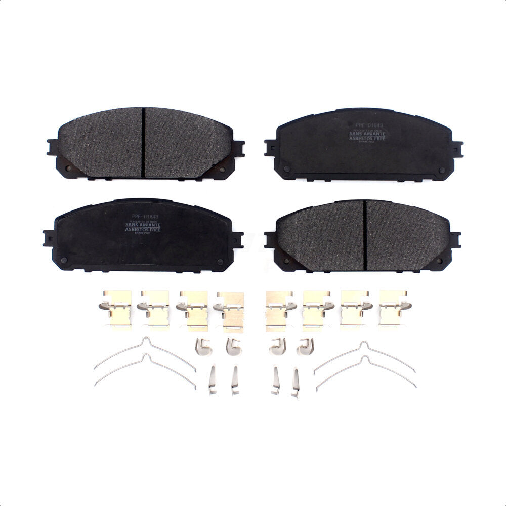 Front Semi-Metallic Disc Brake Pads PPF-D1843 For 2014-2022 Jeep Cherokee With Dual Piston Caliper